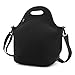 Produktbild Nuovoware Mittagessen Tasche, Neopren Lunchbox Isoliertasche Tote Wiederverwendbar weiche Thermotasche Kühltasche Lebensmitteltransport mit verstellbaren Crossbody Strap, Reißverschluss, Schwarz