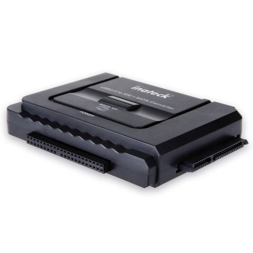 Inateck IDE/SATA zu USB 3.0 Combo Docking station Universalkonverter mit Netzschalter -2,5“ und 3,5“SATA HDD & IDE HDD-Laufwerke Konverter/ Adapter, auch unterstützt CD/DVD Laufwerke; Kompatible Windows XP/Vista/7/8/10; Mac OS 10.X - 7