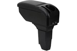 ZENVI Repose-bras Compatible with Peugeot 206 Accoudoirs 2008-2012 Console Centrale Accoudoir Bicouche Espace Rangement Peut Etre Utilise Comme Coudiere Pour Conducteur（Style fibre carbone）