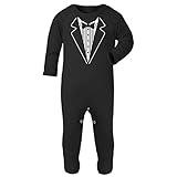 Baby Boy's Tuxedo Bow Tie Cute Babies Baby Shower Rompersuit