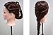 Neverland Professional 22" 30% Real Human Hair Hairdressing Equipment Styling Head Doll Mannequin Training Head Tools Braiding Cutting Student Practice Model with Clamp