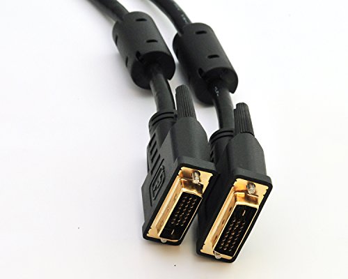 RHOMBUTECH® – 1m Premium DVI zu DVI Kabel / Dual Link DVI-D 24+1 / vergoldete Kontakte / HDTV Auflösungen bis 2560×1600 / 2x Ferritkern für eine absolut störungsfreie Übertragung / OFC Kupferleiter / x.v.Color - 3