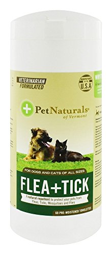 Pet Naturals of Vermont - Repelente de pulgas + pulgas - 60Towelette(s)