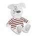 Price comparison product image Izziwotnot Petit Henri Dog with Red and White Strip Plush Toy