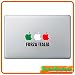 Produktbild "FORZA ITALIA TRICOLORE APFEL " Aufkleber Sticker für Macbook Air 11 13, Macbook skin 13, 15, 17 Zoll inch Apple Notebook Aufkleber ohne Hintergrund Tattoo Vinyl PEGATINA Apple Mac Hintergrund