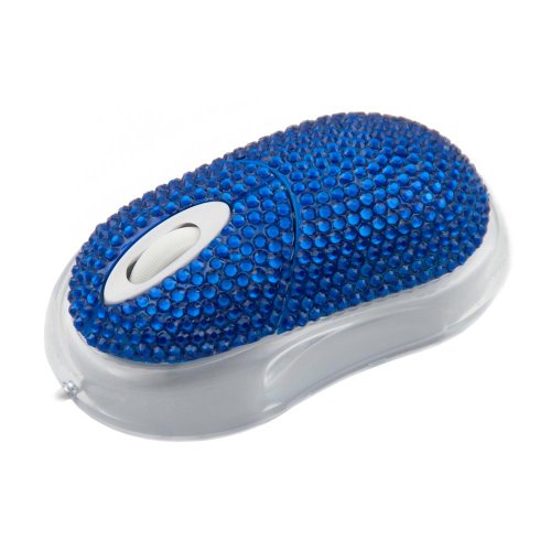 détail Souris d'ordinateur pierres strass PC bleu 800 dpi portable travail bureau CM210