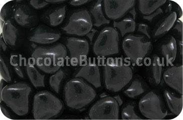 Italian Chocolate Mini Heart Dragees Black (150g Bag)