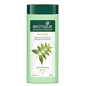 Biotique Bio/Fresh Neem Margosa Anti Dandruff Shampoo and Conditioner, 180ml