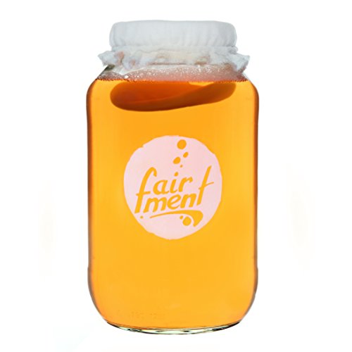 Kombucha Glas-Gefäß mit Abdeckung( Fermenter | Gärglas | 3 Liter | mit Brau-Anleitung ) - 5