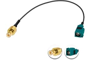 Vecys SMB Męski do Fakra Z żeński Przedłużacz 6in/15cm Universum FAKRA Gniazdo do Wtyczki SMB Adapter Antenowy RG174 Typu Z Kabel