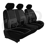  Para Renault Trafic Asiento Asiento del Conductor + 2 asiento del copiloto Banco en ECO _ piel negro
