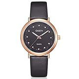Damen Uhren,Musheng Simple Analog Quartz Watches Elegant Women Casual Quartz Leather Band Watch for Women (BW)