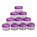 Chinatera 10Pcs Mini Cosmetic Empty Jar Pot Eyeshadow Makeup Face Cream Container (Purple)