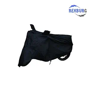 REXBURG Black Shine Bike Body Cover for Bajaj Dominar 400 (with Side Mirror Pockets)