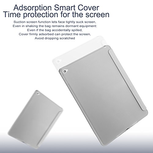 Hülle für iPad Air 2 iPad 6th Generation CICMOD® Smartcover Case Tasche Schutzhülle Etui Auto Aufwachen/Schlaf Funktion mit Multi Ständer und Anti-Stoß weiche TPU Rückseite (Grau) - 4