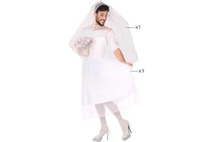 Atosa disfraz novia hombre adulto XL