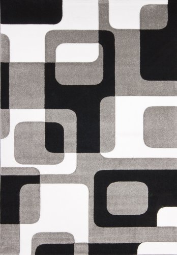 347166268 Rug 120 x 170 cm Lambada 463, Argent-noir