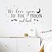 Produktbild yiyiyaya Love Quote Wandaufkleber Wir Lieben Dich ZUM MOND und zurück Text Wandtattoo Modern Home Wanddekoration 85X42 cm