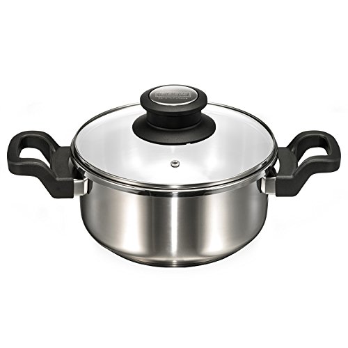 BEEM Vitatherm, 4.0 + 6.0 L Schnellkochtopf mit Einhandbedienung und Marathon BIO-LON Ceramic Antihaftversiegelung, Edelstahl - 4