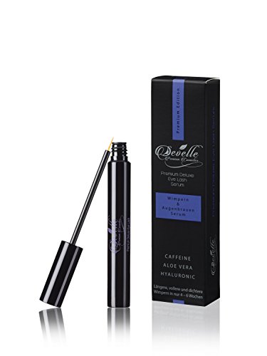 Wimpernserum 8 ml. Premium Deluxe Eyelash + HYALURON + KOFFEIN + ALOE VERA | Wimpern-Booster | Serum für Wimpern und Augenbrauen I Wimpernverlängerungsserum von Develle Premium Cosmetics - 2