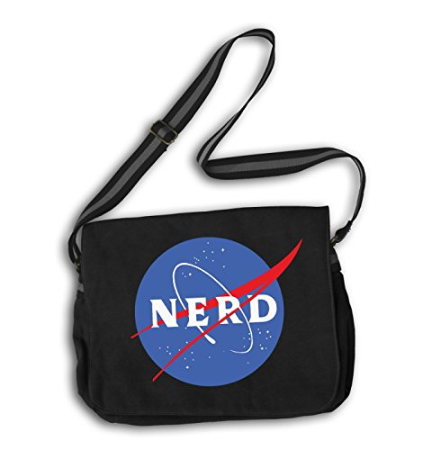 Science Bags By Big MouthNASA NERD Messenger Bag - Black Messengerbag
