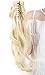 18 inches Fashion Long Claw Jaw Ponytail Big Wave Clip in Pony Tail Hair Extension Extensions Bleach Blonde
