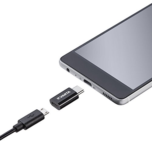 Varta Lade- & Daten Micro USB zu USB Typ C Adapter – für alle USB Typ C kompatiblen Geräte wie Apple Macbook 12“ (2015) & Pro, Samsung Galaxy, Google ChromeBook, Google Nexus 5X/ 6P, HTC 10, OnePlus 2/ 3, Lumia 950 / 950XL, Huawei P9 & Zen Pad 8.0, Sony Xperia XZ - 7
