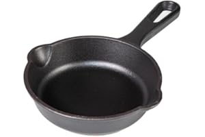 Grillfürst padella in ghisa con manico Ø 20 cm - solida padella in ghisa con bordo alto, padella in ghisa estremamente resistente al calore per grill a gas, fornelli e fuoco