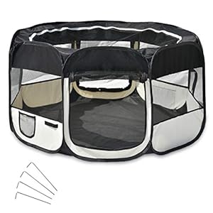 Wellhome 8 Paneles Parque de Juegos para Mascotas Perros Gatos Entrenamiento Dormitorio Oxford 125 x 64cm Verde