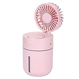 Ventilateurs de brumisation USB de poche mini Portable avec Ventilateur de Humidificateur de brume de refroidissement personnel pour le bureau à domicile Voyage en plein air-Pink