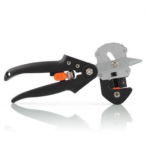 Signstek Einhand-Ratschenschere/ Veredelungsschere, Garten Obstbaum Professionelle Prune Scher Snip Pfropfen Schneidwerkzeug mit 2 Ersatzmesser - 3