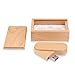 Produktbild ranipobo Rotation holzfarbene Tischplatte Holz 16 GB High Speed Flash Speicher Drive USB 2.0 Memory Stick Swiss Army Messer Form Maple and Box Wooden 16 GB