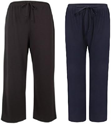 CL Ladies Pack of 2 Crease Resistant Loose Leg Trouser Black &amp; Navy 10-24 (S/M - 10/12, Black x 1, Navy x 1)