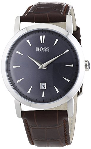 Hugo Boss Herren-Armbanduhr XL Slim Ultra Round Analog Quarz Leder 1513090 Hugo Boss Herren-Armbanduhr XL Slim Ultra Round Analog Quarz Leder 1513090