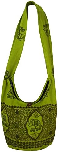Rosina 's Hippie Boho New Elephant Crossbody Bohemian Gypsy Sling Shoulder Bag "Medium" Size (A Pear Green)