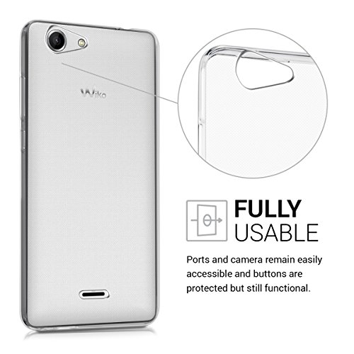 kwmobile Funda para Wiko Pulp Fab 4G  5 5   - Carcasa Protectora de  TPU  para m  vil - Cover  Trasero  en  Transparente 