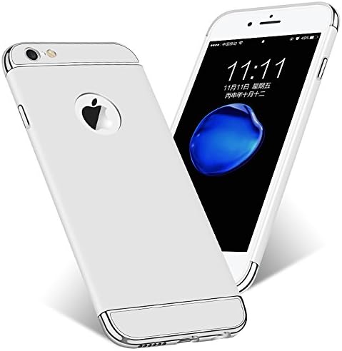 WYBAN iPhone 6plus Case,iPhone 6s plus Case, 3 in 1 Ultra Thin Hard Anti-Scratch Shockproof Electroplate Frame with Coated Surface Excellent Grip Case for Apple iPhone 6 plus ,iPhone 6s plus (Iphone6plus/6splus, Silver)