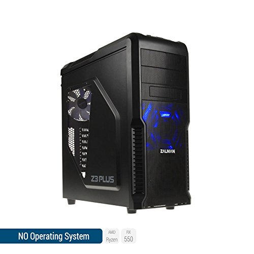 Sedatech Advanced Gaming PC AMD Ryzen 7 1700 8x 3.0GHz (max 3.7Ghz), Radeon RX550 2Gb, 8GB RAM DDR4 2400Mhz, 1TB HDD, USB 3.1, HDMI2.0, 4K Grafik Aulösung, DirectX 12, 80+ Netzteil. Rechner ohne OS