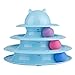 Produktbild Haofy Petstages Turm der Spuren für Katze, Katze Interaktive Track Drei Schichten Turntable Cat Toy für Eine oder Mehrere Katzen(Blue)