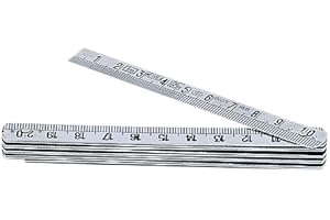 Metrica 15030 - Metro avvolgibile in acciaio INOX, lunghezza 1 metro, mm/mm