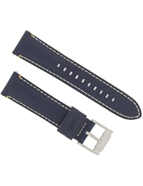 Fossil Uhrband Wechselarmband LB-FS4925 Original Ersatzband FS 4925 Uhrenarmband Leder 22 mm Blau