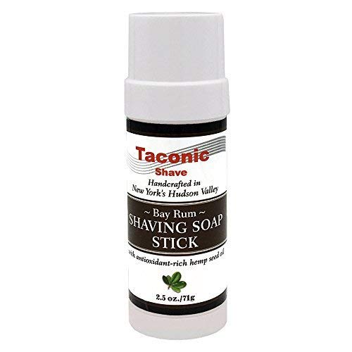 Taconic ShaveBay Rum Shaving Soap Stick With Antioxidant-Rich Hemp Seed Oil 2.5 Oz./71G