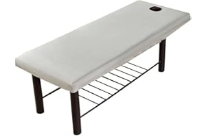 smilegirl Massage Table SPA Couch Cover Sheet with Face Hole Elastic Cord Edge All-round Wrap Professional Soft Bed Healty Beauty with Face Hole Comfortable Sheets 70x190cm (Grey)