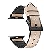 Produktbild TianranRT Leder+TPU Armband Band Riemen Armband für Apple Watch Serie 4 44 mm (Khaki,44MM)