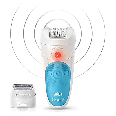 Braun Silk-Épil 5 5/890 Sensosmart Épilateur Électrique/5 Accessoires Bleu