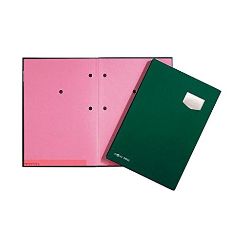 Pagna Unterschriftsmappe de Luxe 10-teilig, mit hochwertigem Kunststoff-Einband dehnbarem Rücken, rosa Löschkarton