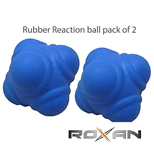 Foxsus Rubber Reaction Ball Pack of 2 (Color May Vary)