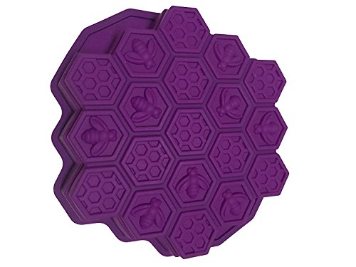 eoocvtBee Honeycomb Cake Mold Mould Soap Mold Silicone Flexible Chocolate Mold (Purple)