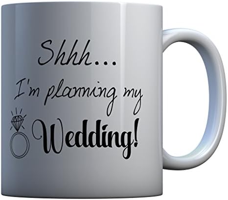 MYOG © Shh I'm Planning My Wedding Mug Cup Tea Coffee Wedding Valentines Engaged Bride Engagement Gift