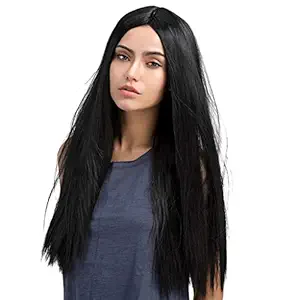 WigOWig Washable and Heat Resistant Human Hair Like Straight Hair Wig for Women (Natural Brown)